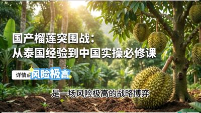 第一节：榴莲突围战：选址决策指南，告别赌运气，用硬指标圈定&ldquo;优生，课程：《国产榴莲突围战：从泰国经验到中国实操的8堂必修课（高阶实战版）》