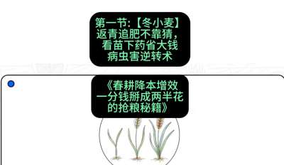 第一节：【冬小麦】返青追肥不靠猜，看苗下药省大钱